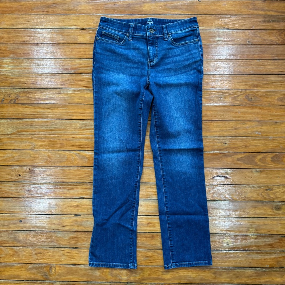 St. John's Bay Blue Straight Leg Jeans